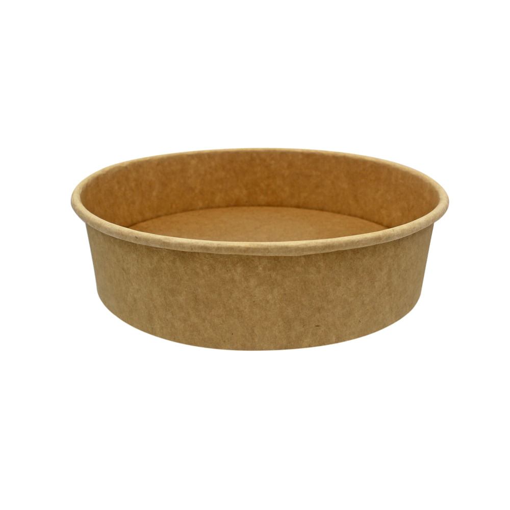 Bowl de papel kraft con PLA
