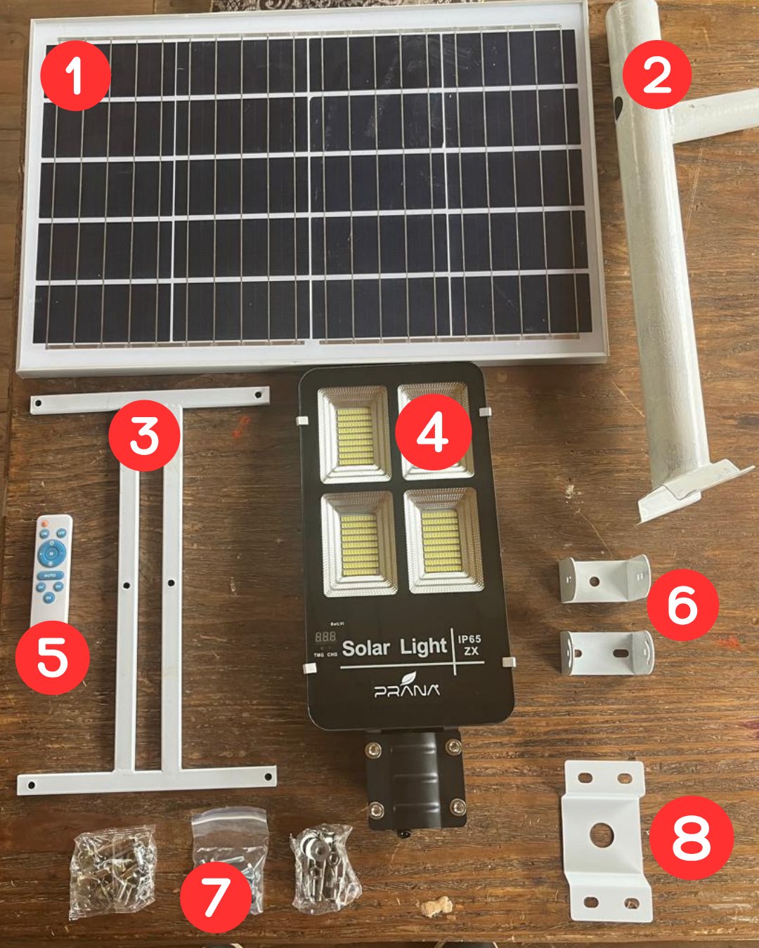 Piezas del kit del foco solar de 200 W